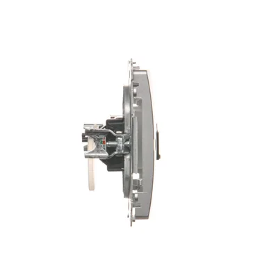 SIMON BASIC Single computer socket RJ45 category 6 with anti-dust cover (module) silver matt metallized