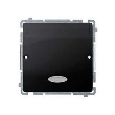 SIMON BASIC Single hotel switch with backlight 10(2)A matt graphite