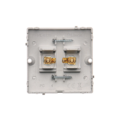 SIMON BASIC Single loudspeaker socket (module) wire cross-section 6mm² matt silver