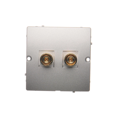 SIMON BASIC Single loudspeaker socket (module) wire cross-section 6mm² matt silver