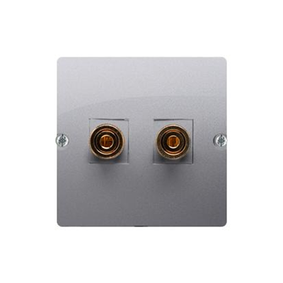 SIMON BASIC Single loudspeaker socket (module) wire cross-section 6mm² matt silver