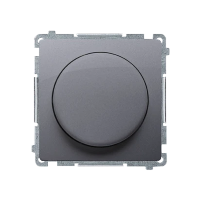 SIMON BASIC Single-pole push-turn dimmer for dimmable LEDs 230V (module) stainless steel
