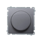 SIMON BASIC Single-pole push-turn dimmer for dimmable LEDs 230V (module) stainless steel