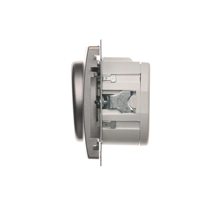 SIMON BASIC Single-pole push-turn dimmer for dimmable LEDs 230V (module) stainless steel
