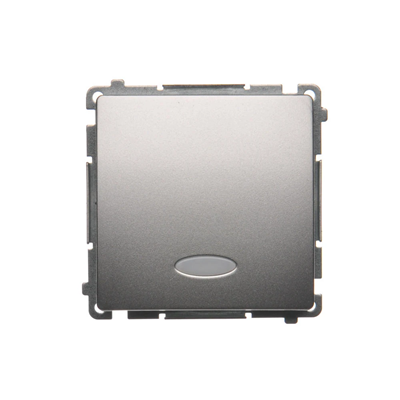 SIMON BASIC Single-pole switch (module) with LED signaling 10AX 230V silver matt