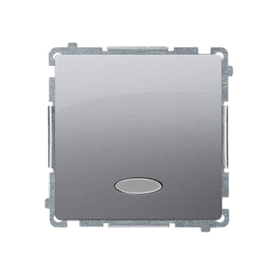 SIMON BASIC Single-pole switch (module) with LED signaling 10AX 230V silver matt
