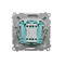 SIMON BASIC Single push-button without pictogram (module) 10AX 250V quick connectors satin metallized