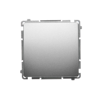 SIMON BASIC Single push-button without pictogram (module) 10AX 250V quick connectors satin metallized
