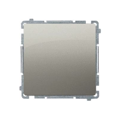SIMON BASIC Single push-button without pictogram (module) 10AX 250V quick connectors satin metallized
