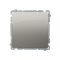 SIMON BASIC Single push-button without pictogram (module) 10AX 250V quick connectors satin metallized