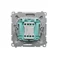 SIMON BASIC Single push-button without pictogram (module) 10AX 250V quick connectors satin metallized