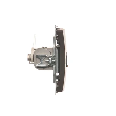 SIMON BASIC Single shielded computer socket RJ45 category 6 with anti-dust cover (module) chocolate matt metallized