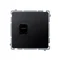 SIMON BASIC Single shielded computer socket RJ45 category 6 with anti-dust cover (module) graphite matt metallised