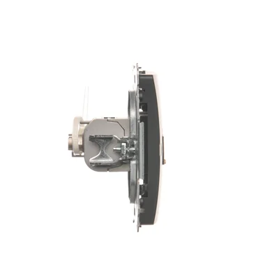 SIMON BASIC Single shielded computer socket RJ45 category 6 with anti-dust cover (module) graphite matt metallised