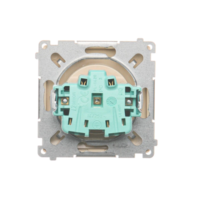 SIMON BASIC Single socket outlet with earthing and shutters for current paths 16A 250V beige