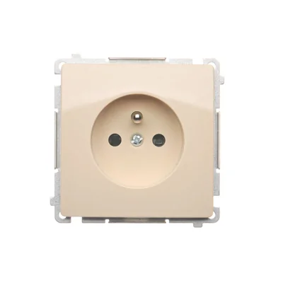 SIMON BASIC Single socket outlet with earthing and shutters for current paths 16A 250V beige