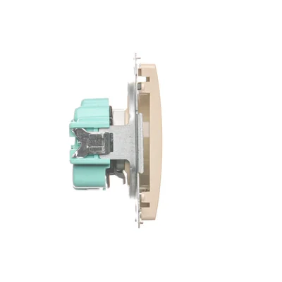 SIMON BASIC Single socket outlet with earthing and shutters for current paths 16A 250V beige
