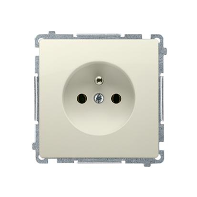 SIMON BASIC Single socket outlet with earthing and shutters for current paths 16A 250V beige