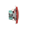 SIMON BASIC Single socket outlet with earthing, Schuko type, with shutters for current paths, red 16A
