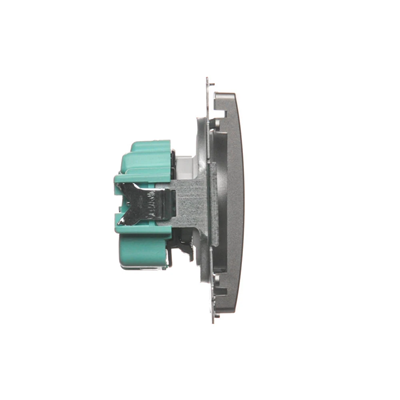 SIMON BASIC Single socket outlet with grounding and shutters for current paths 16A 250V satin