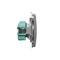 SIMON BASIC Single socket outlet with grounding and shutters for current paths 16A 250V satin