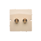 SIMON BASIC Single speaker socket beige