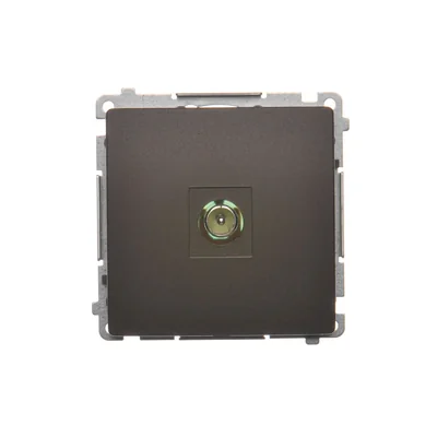 SIMON BASIC Single terminal R-TV antenna socket separated (module) chocolate