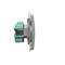 SIMON BASIC Socket with earthing (module) with shutters 16A 230V screw terminals silver matt