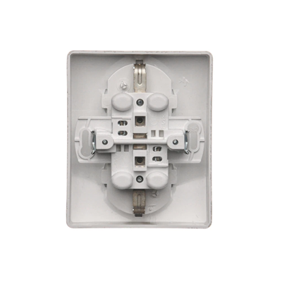SIMON BASIC Socket with earthing Schuko double, satin finish
