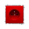 SIMON BASIC Socket with grounding 16A 230V red