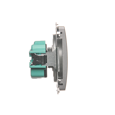 SIMON BASIC Socket without grounding (module) 16A 230V silver matt
