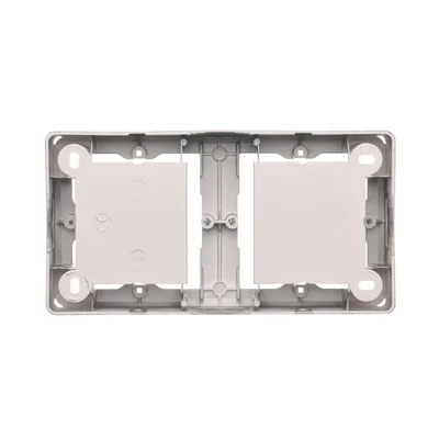 SIMON BASIC STANDARD Aufputzdose, doppelt metallisierte Edelstahlplatte