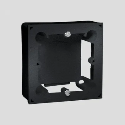 SIMON BASIC STANDARD Boîte en saillie, simple plaque métallisée, graphite mat