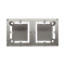 SIMON BASIC STANDARD Caja de superficie, doble placa metalizada satinada