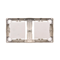 SIMON BASIC STANDARD Caja de superficie, doble placa metalizada satinada