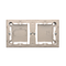 SIMON BASIC STANDARD Caja de superficie, doble placa metalizada satinada