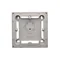 SIMON BASIC STANDARD Caja de superficie, placa única de acero inoxidable metalizado