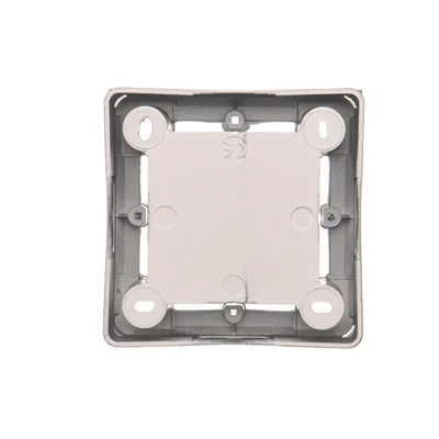 SIMON BASIC STANDARD Caja de superficie, placa única de acero inoxidable metalizado