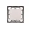 SIMON BASIC STANDARD Caja de superficie, placa única de acero inoxidable metalizado