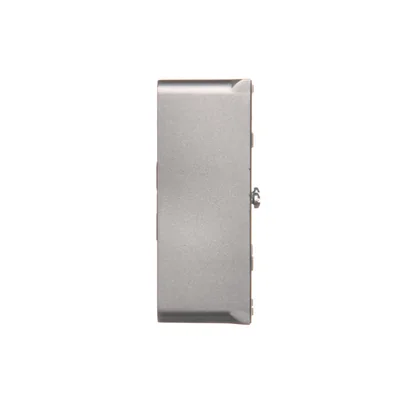 SIMON BASIC STANDARD Caja de superficie, placa única de acero inoxidable metalizado