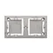 SIMON BASIC STANDARD Coffret apparent, double plaque inox métallisée