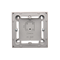 SIMON BASIC STANDARD Coffret en saillie, simple plaque inox métallisée