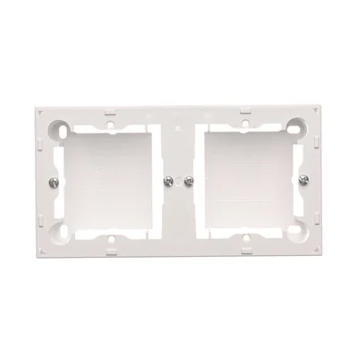 SIMON BASIC STANDARD Puszka natynkowa płytka podwójna biała