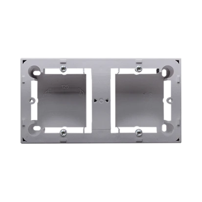 SIMON BASIC STANDARD Surface-mounted box, double metallised inox plate