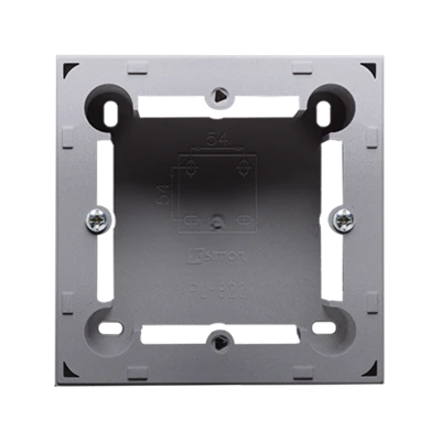 SIMON BASIC STANDARD Surface-mounted box, single metallised inox plate