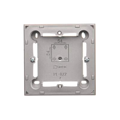 SIMON BASIC STANDARD Surface-mounted box, single metallised inox plate