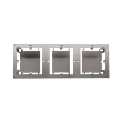 SIMON BASIC STANDARD Surface-mounted box, triple metallised satin plate