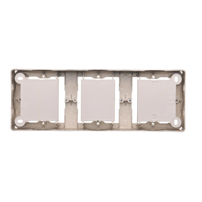 SIMON BASIC STANDARD Surface-mounted box, triple metallised satin plate
