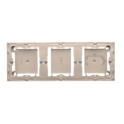 SIMON BASIC STANDARD Surface-mounted box, triple metallised satin plate