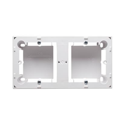 SIMON BASIC STANDARD Surface-mounted double plate white box